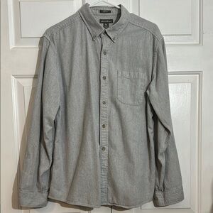 Eddie Bauer Men's Gray Flannel Shirt size large